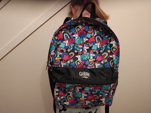 Smiggle backpack black - backpack, unicorn